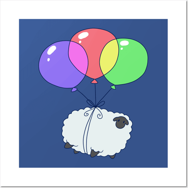 Balloon Sheep Wall Art by saradaboru